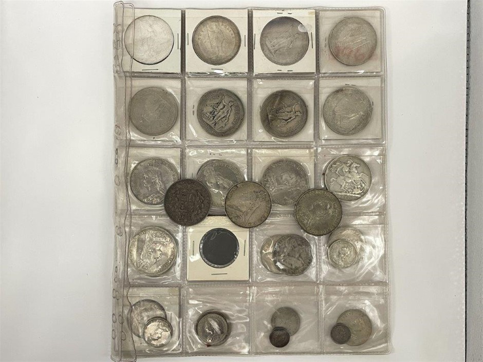 Approx. 43 x Asstd World Coins, Mostly Silver Issues. c.1800s-1900s