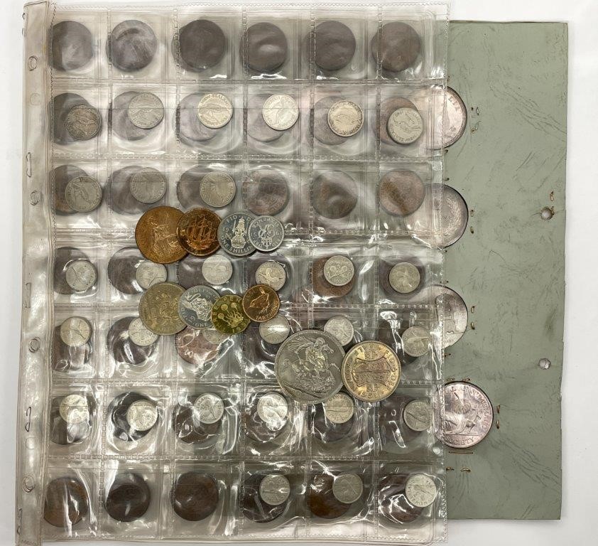 Approx. 105 x Asstd NZ & GB Pre-Decimal Coins & Commemorative Medals