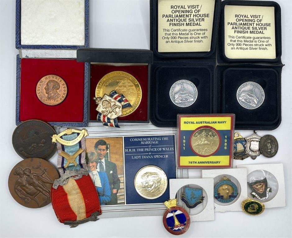 Approx. 19 x , Asstd AU Sporting & Commemorative Medals, c.1897-1988