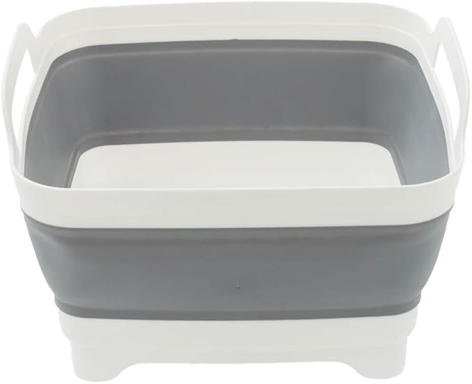 Seymour's Collapse-A Sink 9L - White and Grey Foldable, Compact Washing Bas
