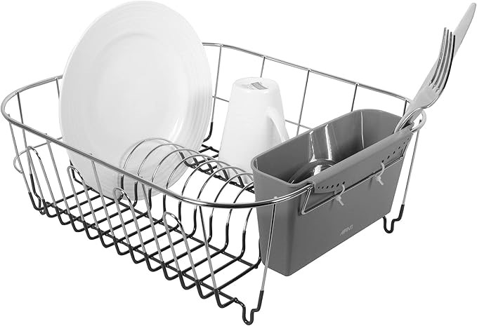 Avanti Slimline Dish Rack, Grey, Small. NB: Missing cutlery holder.