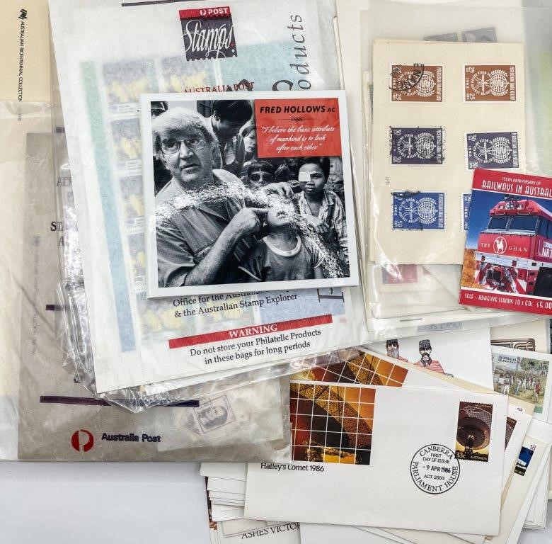 Approx. 141 x Asstd AU & World - 1st Day Issues & Stamps, c.1980-2012