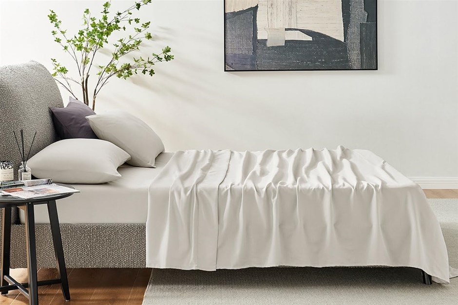 1200TC Cotton Rich Bed Sheet Set (Nimbus Cloud, Single) - OVTCS12NCSA