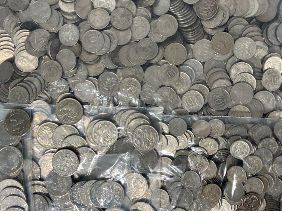 Approx.1344 x Asstd AU Decimal - 5,10 & 20 cents, c.1960s - 2000s