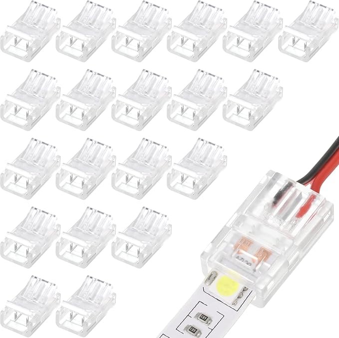 Flutesan RGB LED Light Strip Connectors 20 Waterproof LED Adapter Connector