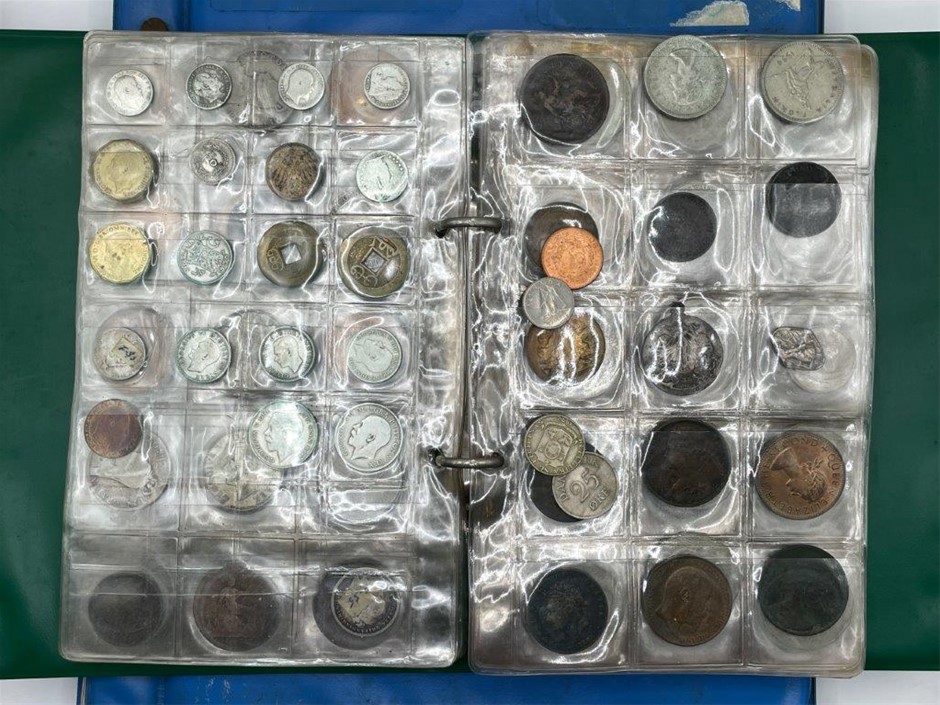 Approx 558 x Asstd World Coins in Base Metal & Silver, C.1900-2000s