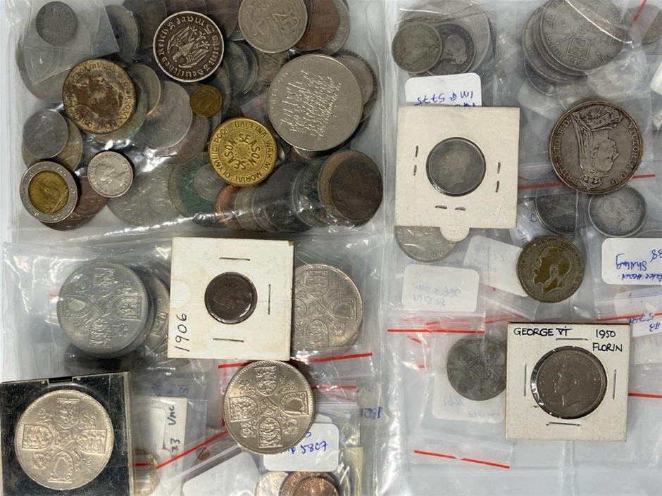 Large Collection of Asstd World coins incl Silver, c. Ancient-1900s