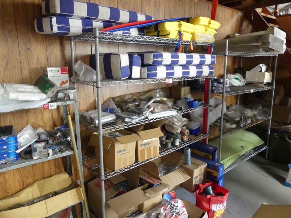 Boat Fittings (Unused) And Shelving Unit