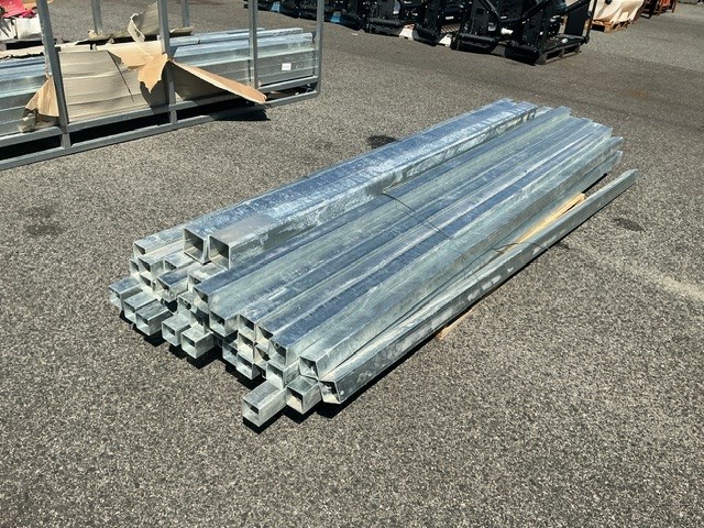 Assorted Fencing Posts Square Galvanised Steel