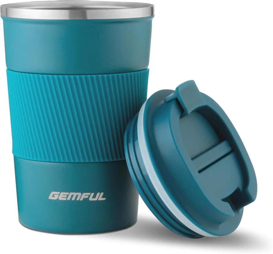 GEMFUL Travel Coffee Mug Double Walled Insulated Tumbler Cups for Cold and