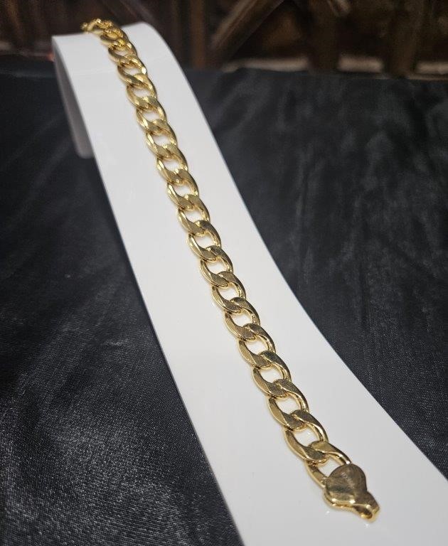 22KGold-filled/Italy Stamped Solid Heavy Yellow Gold Filled Bracelet