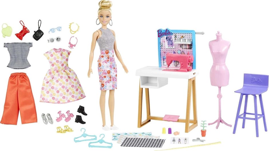 2 x MATTEL Barbie Fashion Designer Doll and Studio, 12-Inch.