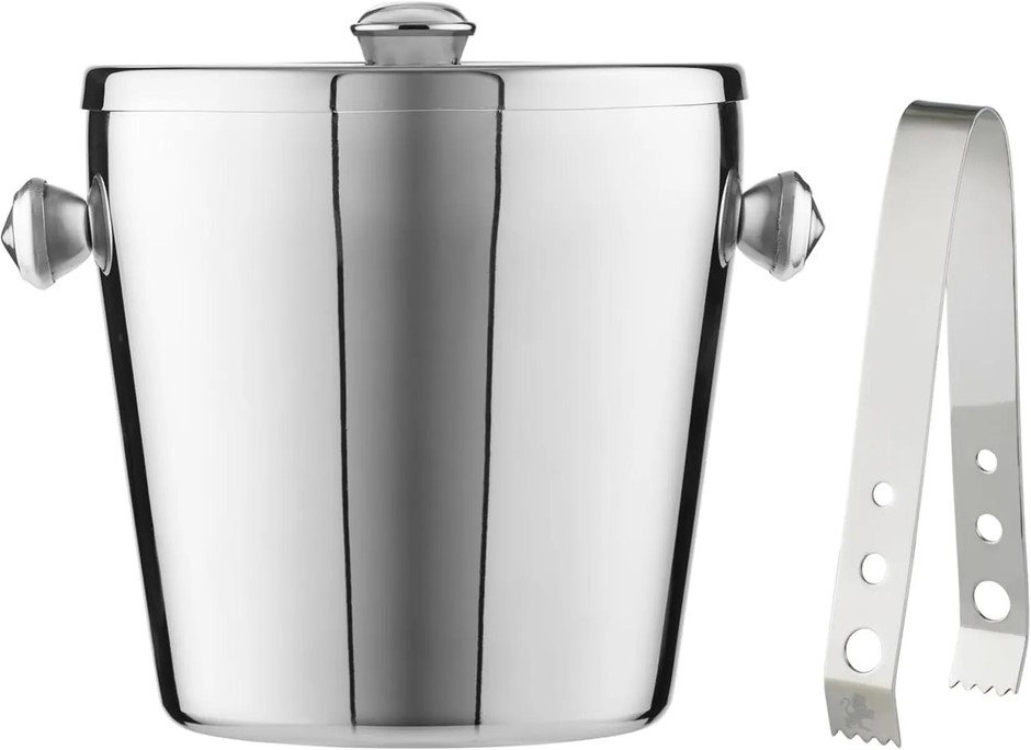 MAXWELL & WILLIAMS Cocktail & Co Ice Bucket, 1.2L, with Lid & Tongs, Stainl