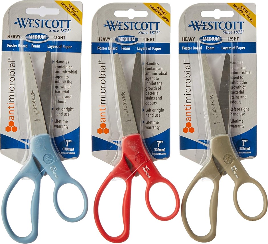 WESTCOTT Student Anti-Microbial Scissor, 7 Inch Length - Pack of 12