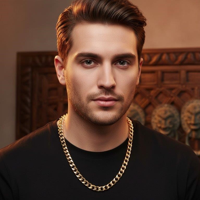 18KGoldFilled /Italy Stamped  Cuban  Chain -60cm