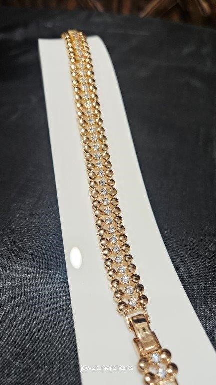 18KGoldFilled /Italy Stamped  Cuban Bracelet -20cm