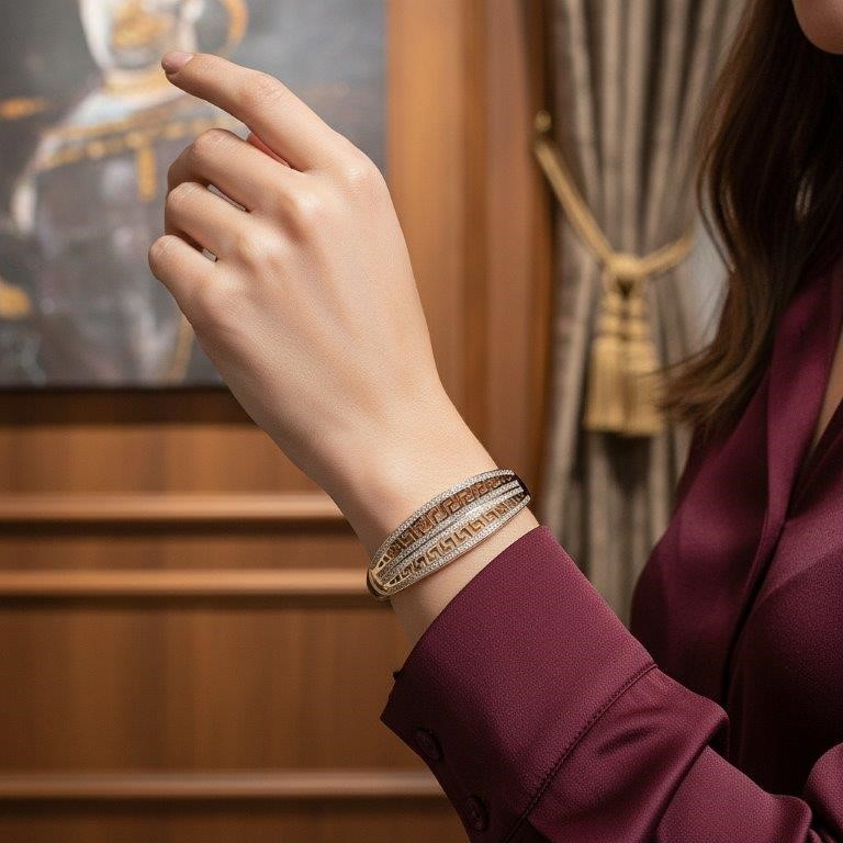 18KGoldFilled /Italy Stamped Bangle -59mm