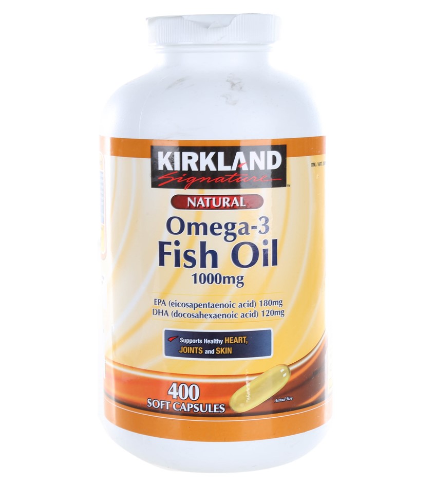 SIGNATURE OMEGA-3 Fish Oil 1000mg, 400 Soft Capsules. N.B. Damaged lid.