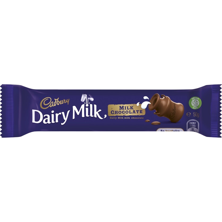 45 x CADBURY Dairy Milk Chocolate Bars, 50g.