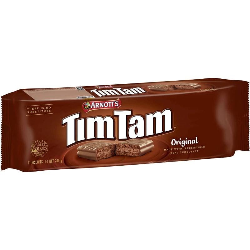 12 x ARNOTT'S Tim Tam 200g. NB: Damaged/squished Packets, Some Biscuits May