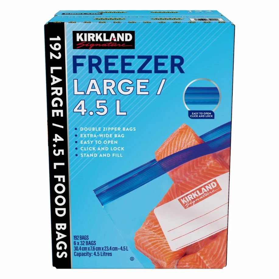 Pack of 192pc SIGNATURE Freezer Large Bags 4.5L. NB: Damaged Packaging & Ap
