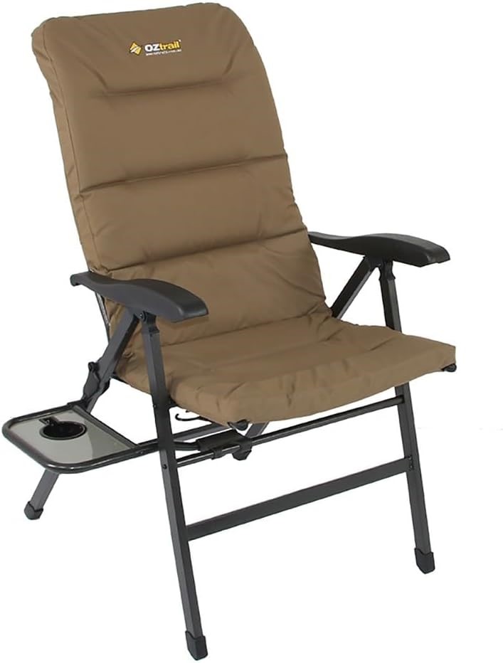 OZTRAIL Emperor 8 Position Recliner Arm Chair. NB: Minor Use.