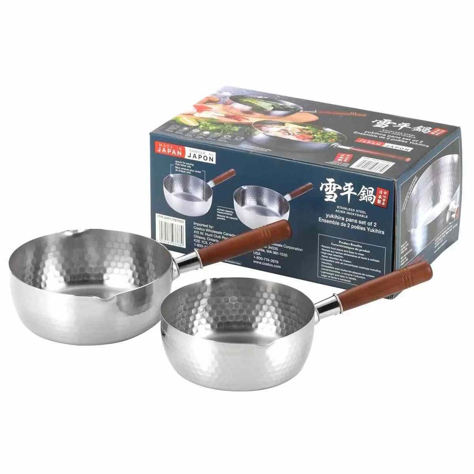 YOSHIKAWA Yukihira Pans Pots Set of 2-Piece. N.B: Slihtly damaged packaging