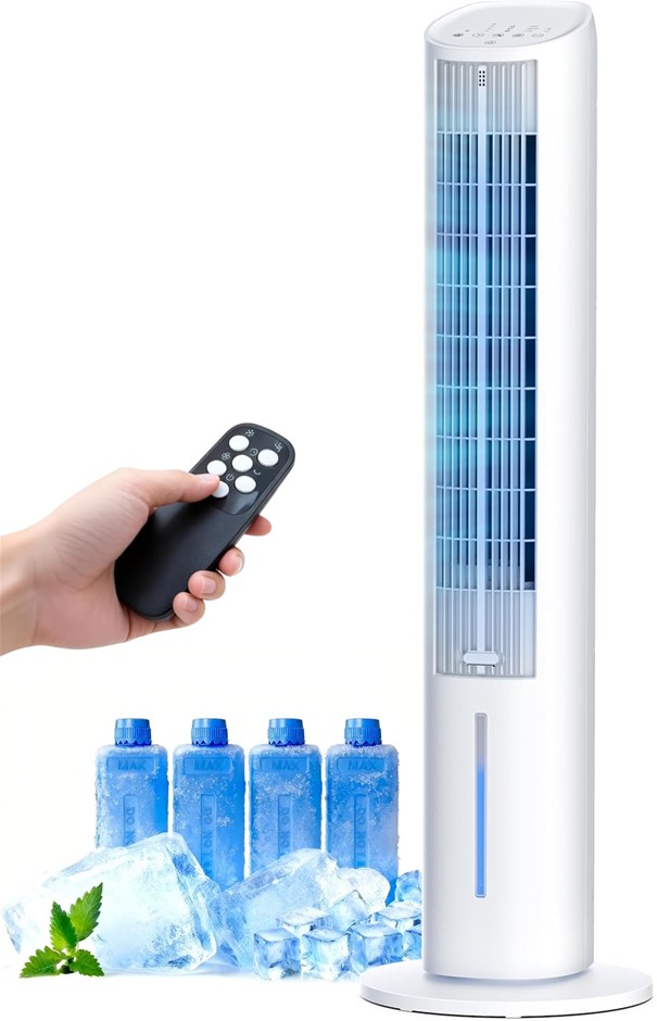 SHANGHIGH Tower Fan Cooling - Bladeless Tower Fans & Air Cooler with 3L Wat