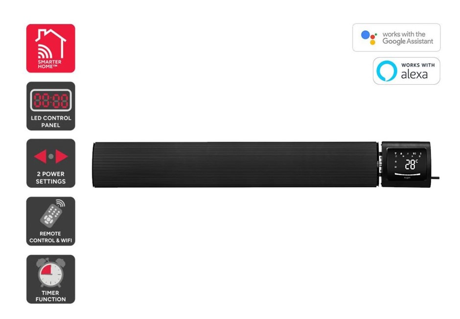 KOGAN SmarterHome™ 2400W Outdoor Electric Radiant Strip Heater.