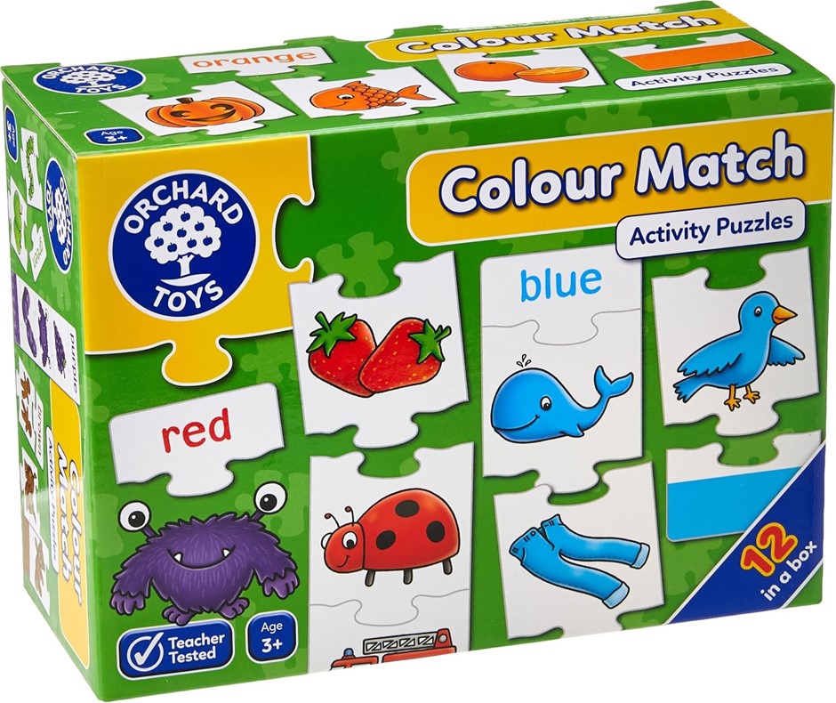 ORCHARD TOYS Colour Match Activoty Puzzles for 3Yrs+, 12pc.