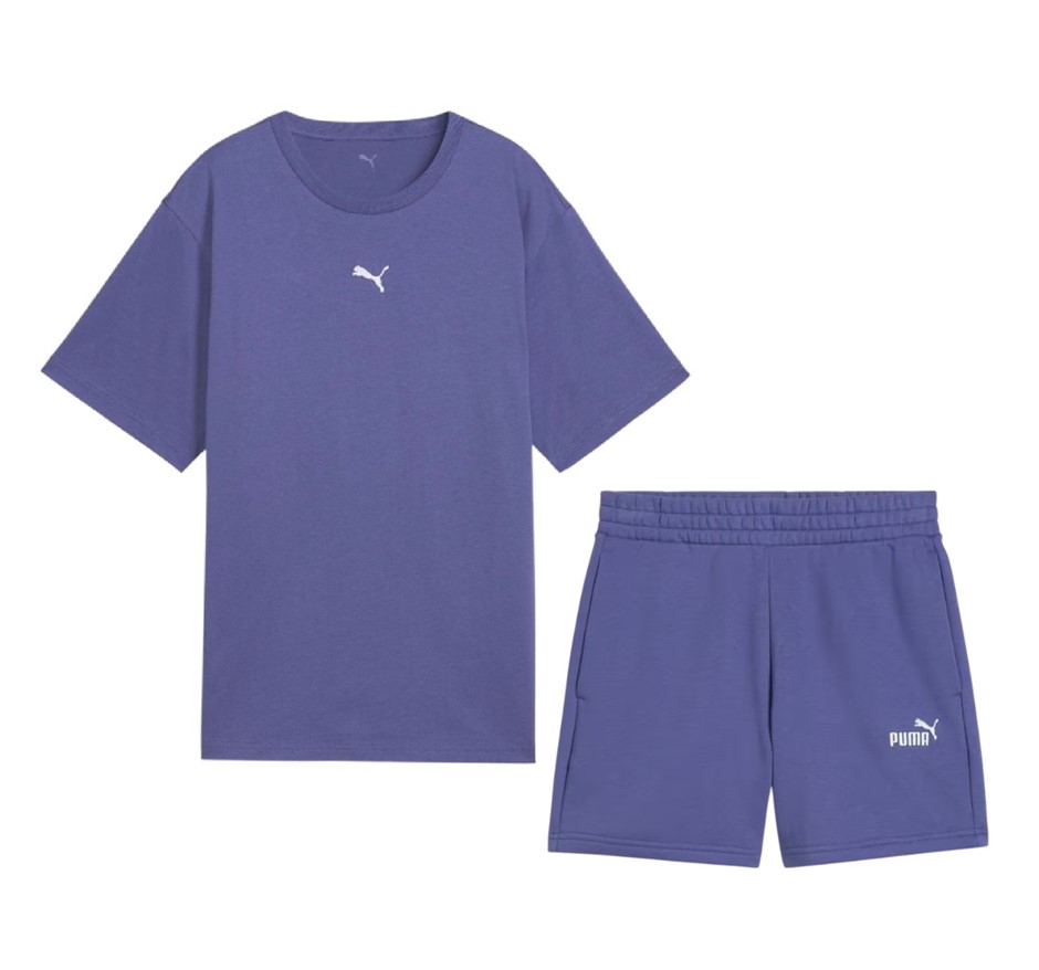 2 x PUMA Women's Clothing, Size S, Incl: Tee & Short, Blue Crystal, 693630