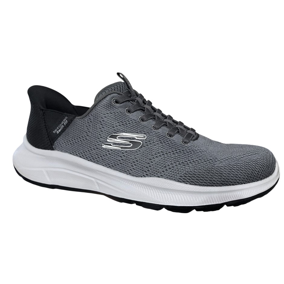 SKECHERS Men's Equalise Swift Fit Shoes, Size US8.5, Charcoal (CHAR), 25514