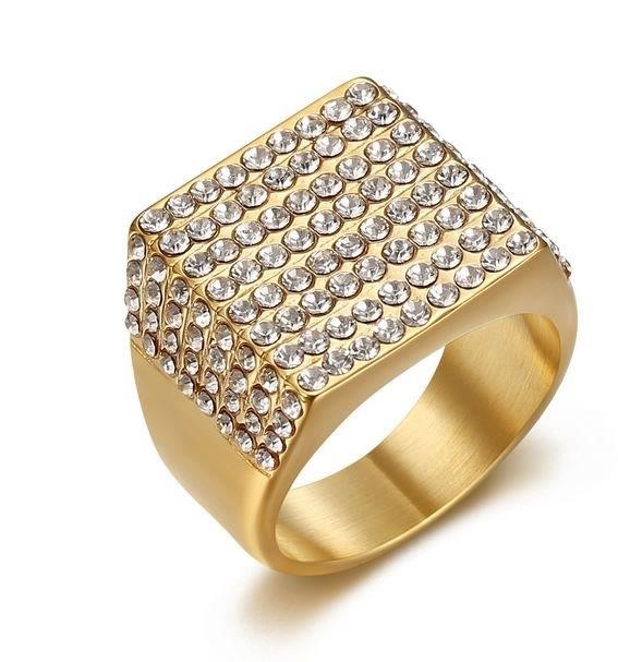 Italy 925 Silver  Hip Hop Men's Ring (Stamps)-10 US