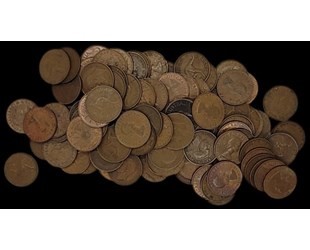 One Kilo of Australia KGV/King George VI/Queen Elizabeth & Half Pennies