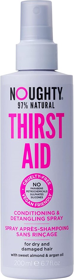 2 x NOUGHTY Thirst Aid Conditioning & Detangling Spray, 97% Natural, 200mL.
