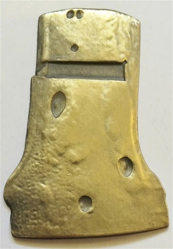 Rare 2016 "Ned Kelly" Helmet Ingot, 999 24k Antique Gold Plated, Outlaw