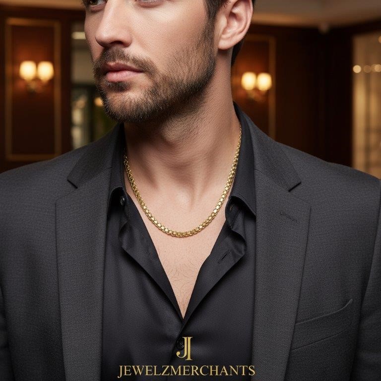 18k Italy Stamped Solid Heavy Yellow Gold Filled Chain-60cm