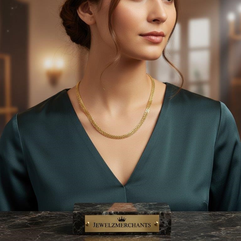 18k Italy Stamped Solid Heavy Yellow Gold Filled Chain-60cm