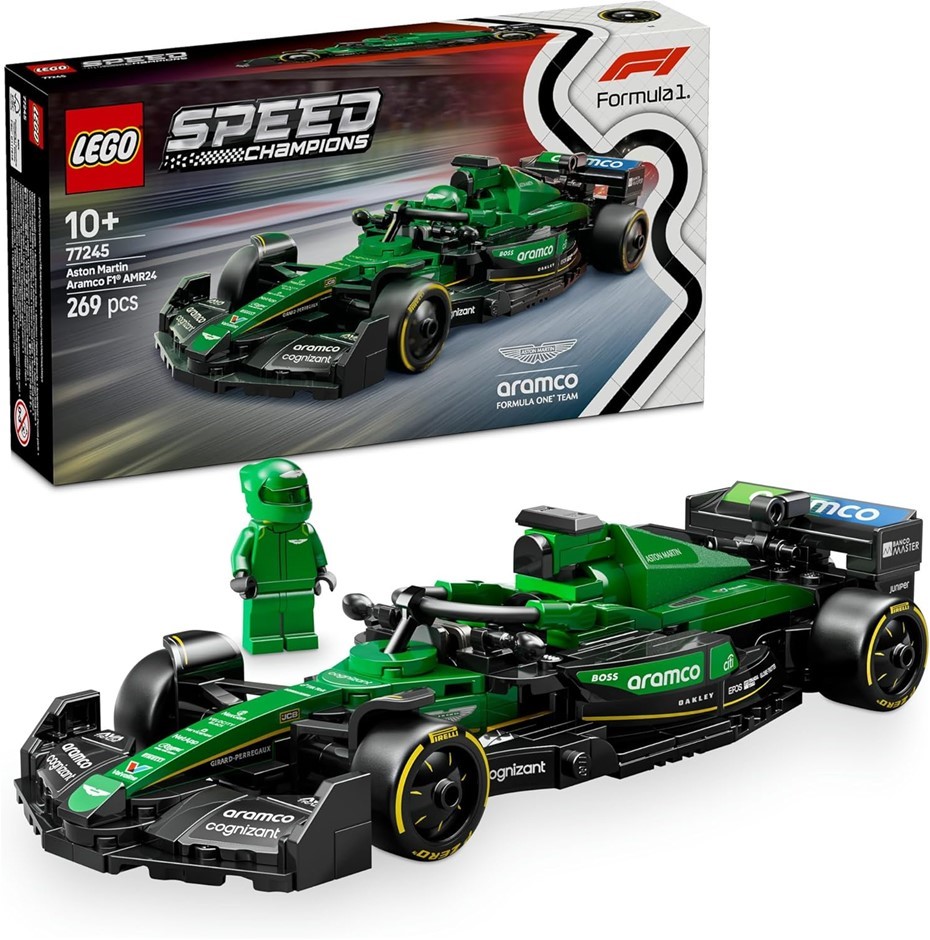 LEGO Speed Champions Aston Martin Aramco F1 AMR24 Race Car for 10Yrs+, Kids