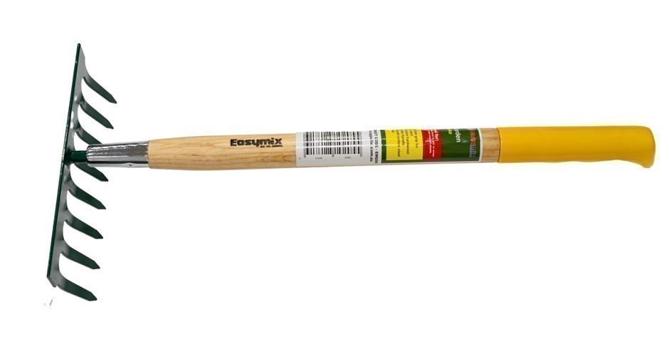 EASY MIX 8 Teeth Claw Short Handle Garden Rake.