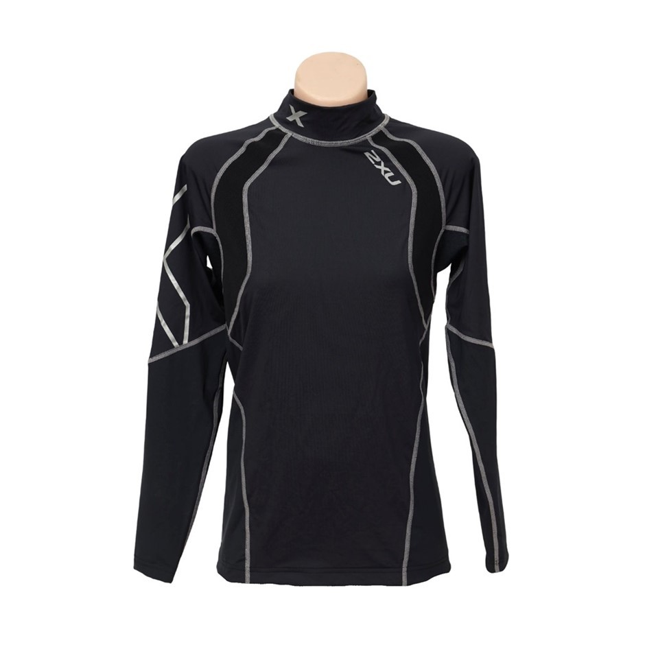 2 x 2XU Women's Long Sleeve High Performance Power Top, Size XS, Black/Refl