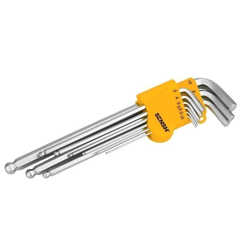 2 x SENSH 9pc Hex Key Set with Ball Ends, Sizes: 1.5mm to 10mm.