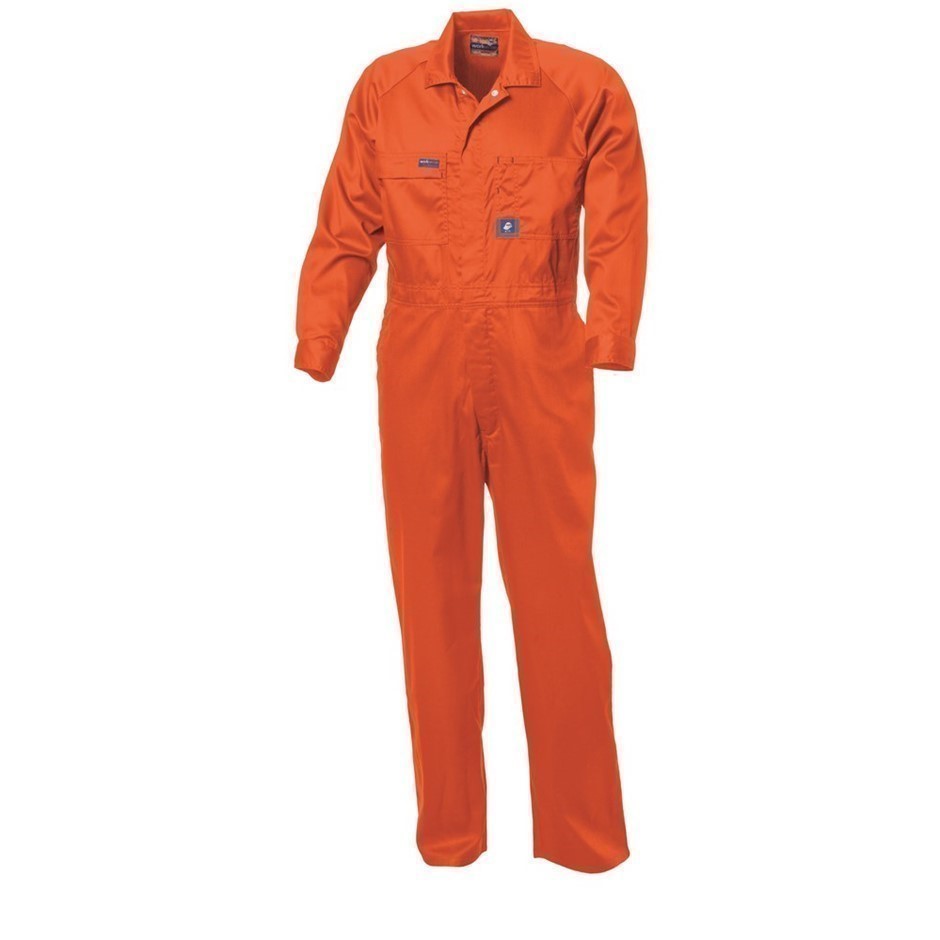 2 x WS WORKWEAR Mens Fire Retardant Coveralls, Size 89L, Orange.