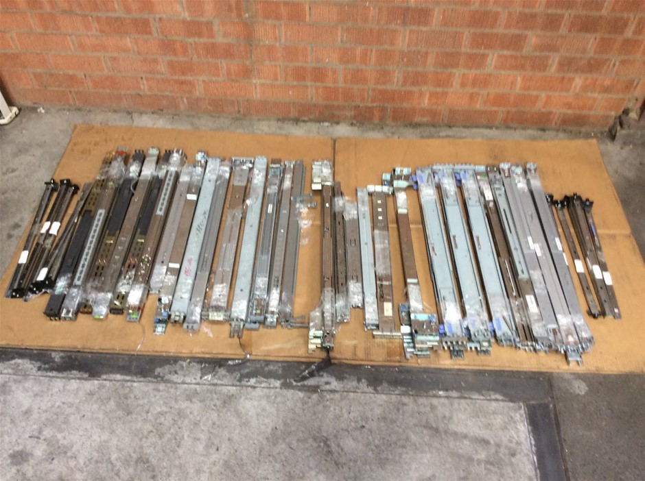 Mixed Brand Server Sliding Rails And Mounting Rail Kits (Lot of 39)