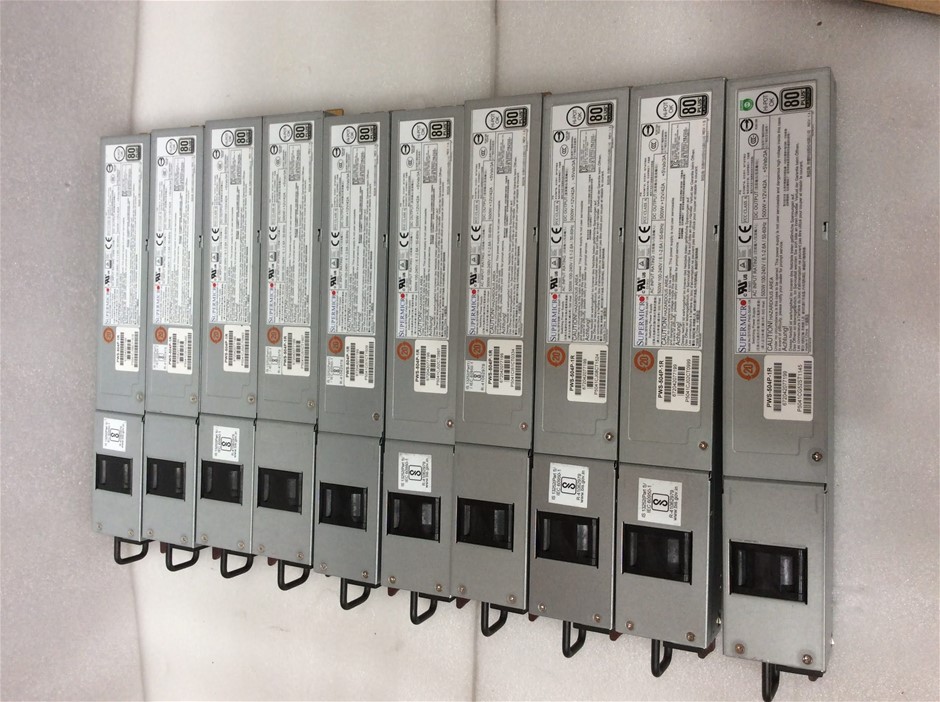 Supermicro PWS-504P-1R 500W Switching Power Supplies (Lot of 10)