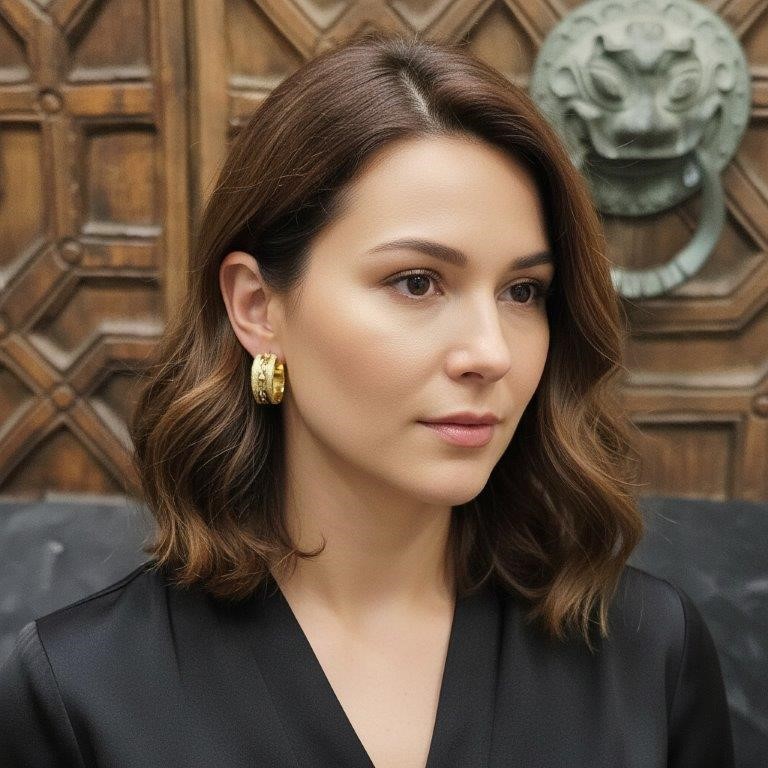 18KGold-filled/Italy Solid Gold Filled Earring -(stamped 18K/Italy)