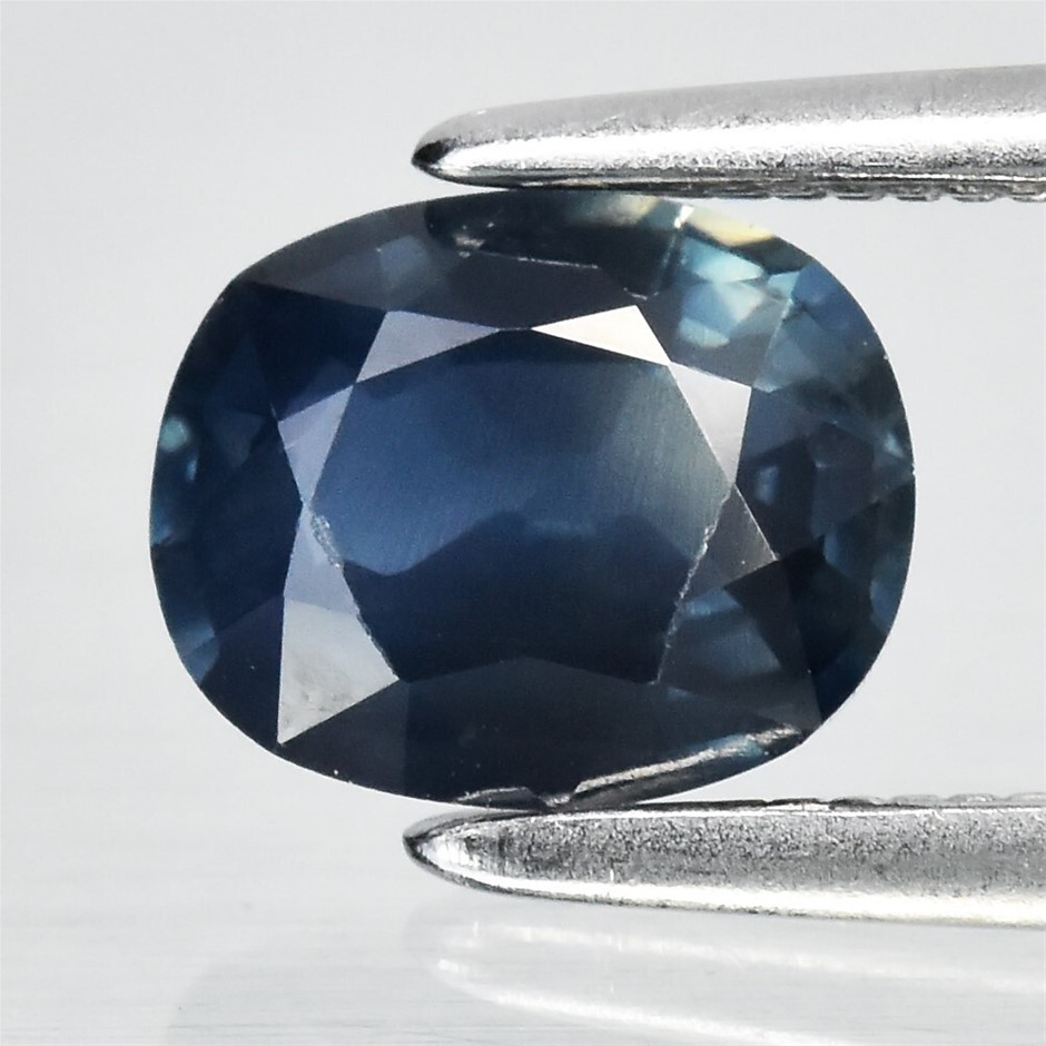 1.02ct Cushion Facet Cut Blue Sapphire Gemstone - 1Pc