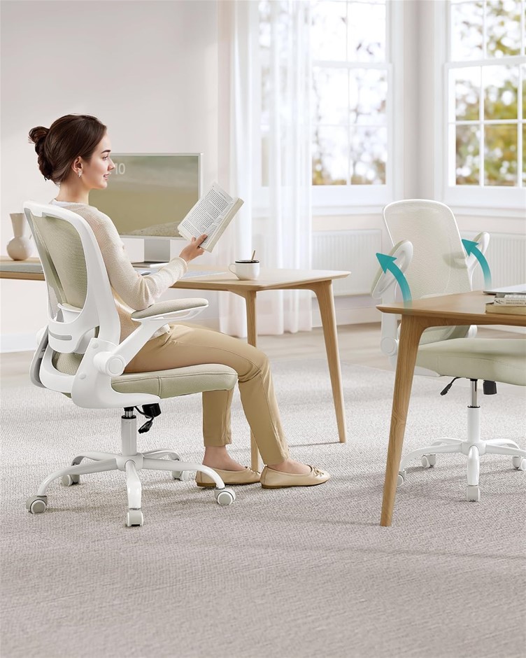 SONGMICS OBN037K02 Ergonomic Swivel Office Chair, Oscillating, 53 cm Seat,