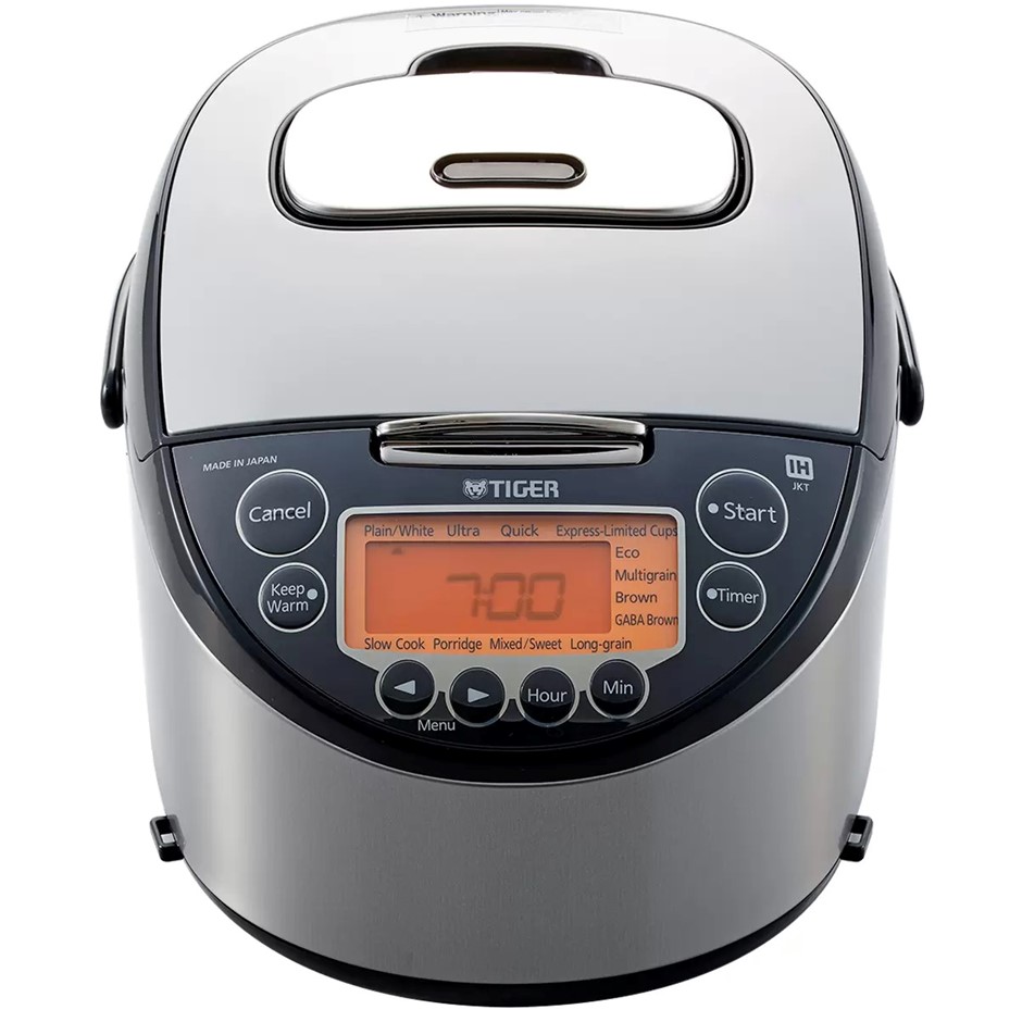 TIGER Multifunctional IH Rice Cooker 1.8L, Silver And Black, JKT-D18A.