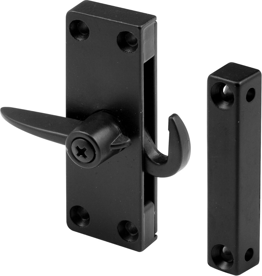 PRIME-LINE A 104 Sliding Screen Door Latch, Black/Diecast.